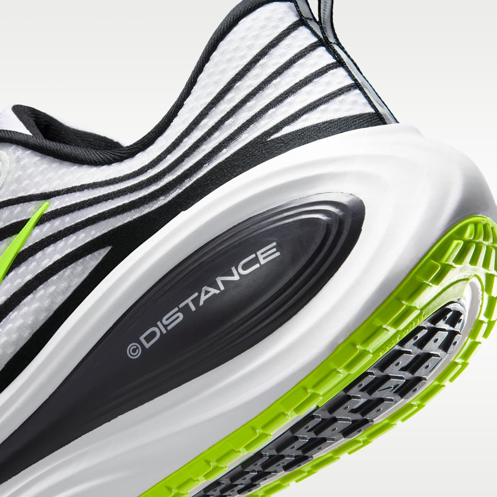Nike Vomero Plus x DISTANCE Men's Road Running Shoes - White/Black/Volt/Metallic Silver - Image 8