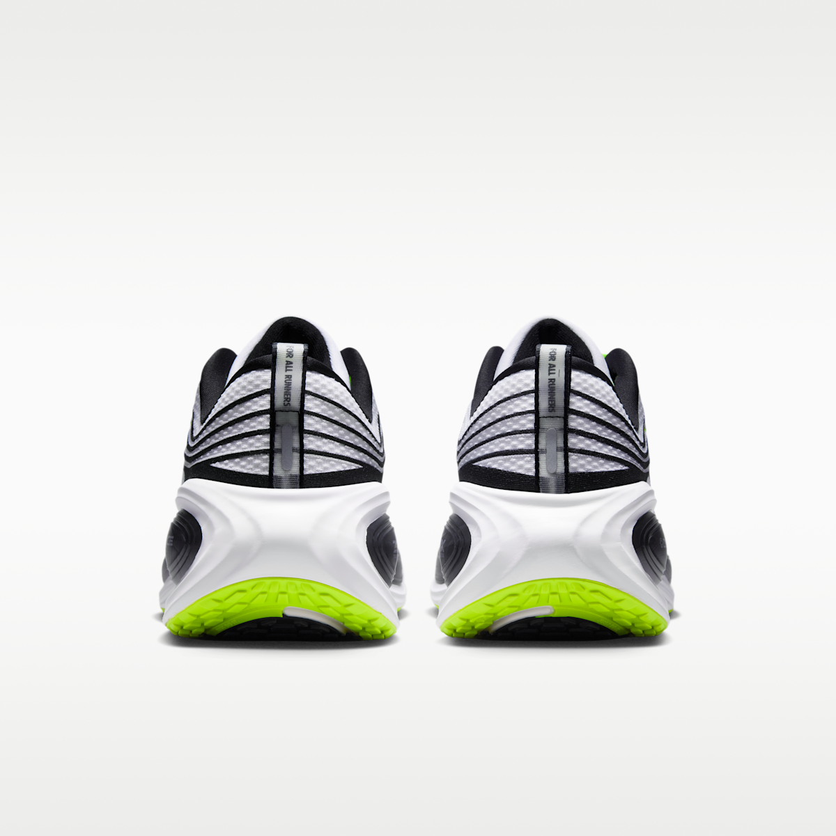 Women's Nike Vomero Plus x DISTANCE Men's Road Running Shoes - White/Black/Volt/Metallic Silver