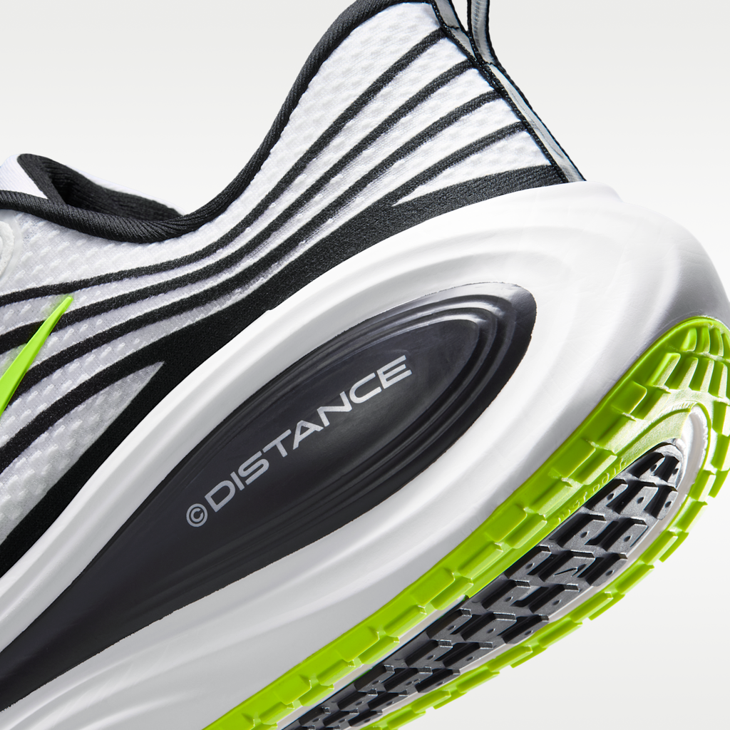 Women's Nike Vomero Plus x DISTANCE Men's Road Running Shoes - White/Black/Volt/Metallic Silver