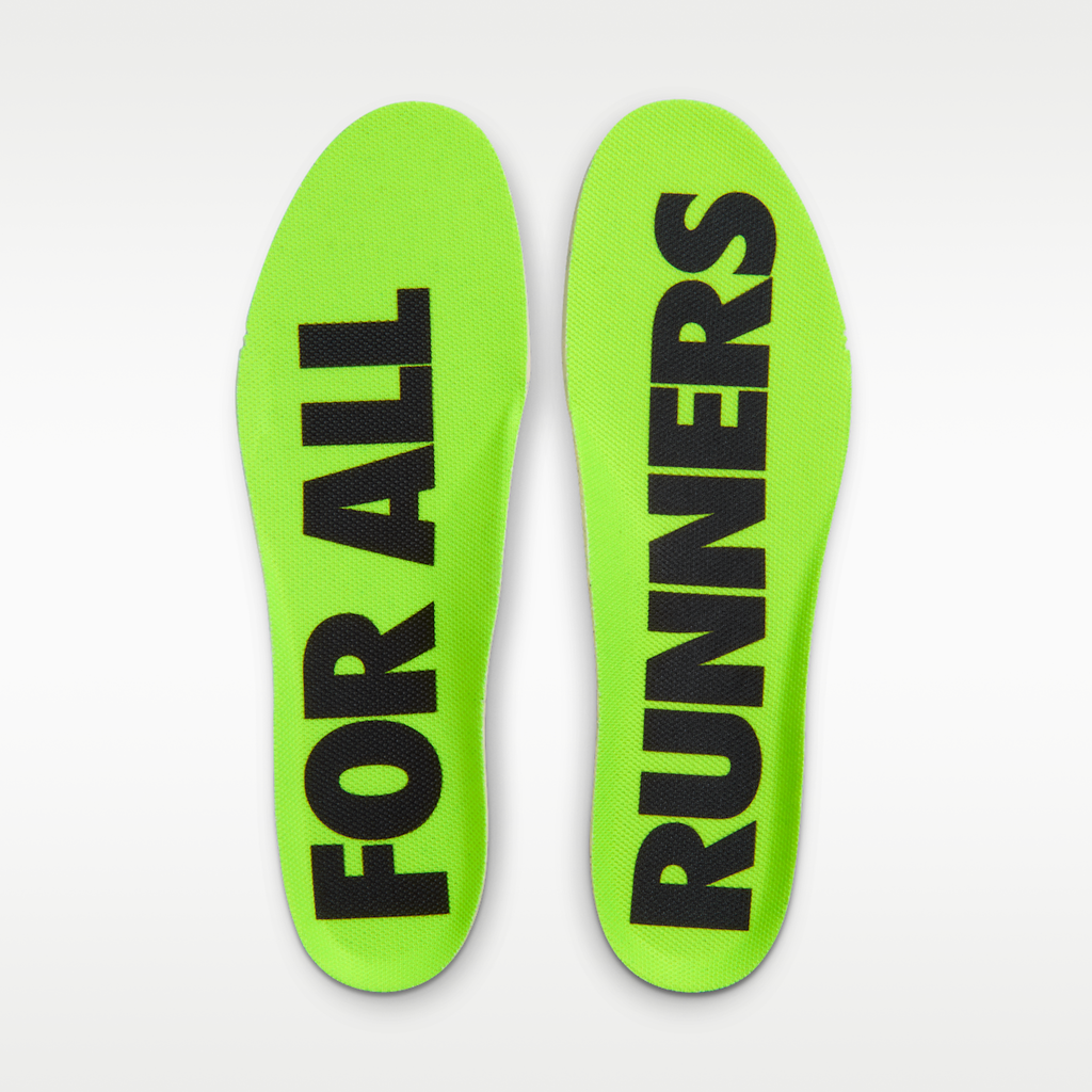 Women's Nike Vomero Plus x DISTANCE Men's Road Running Shoes - White/Black/Volt/Metallic Silver
