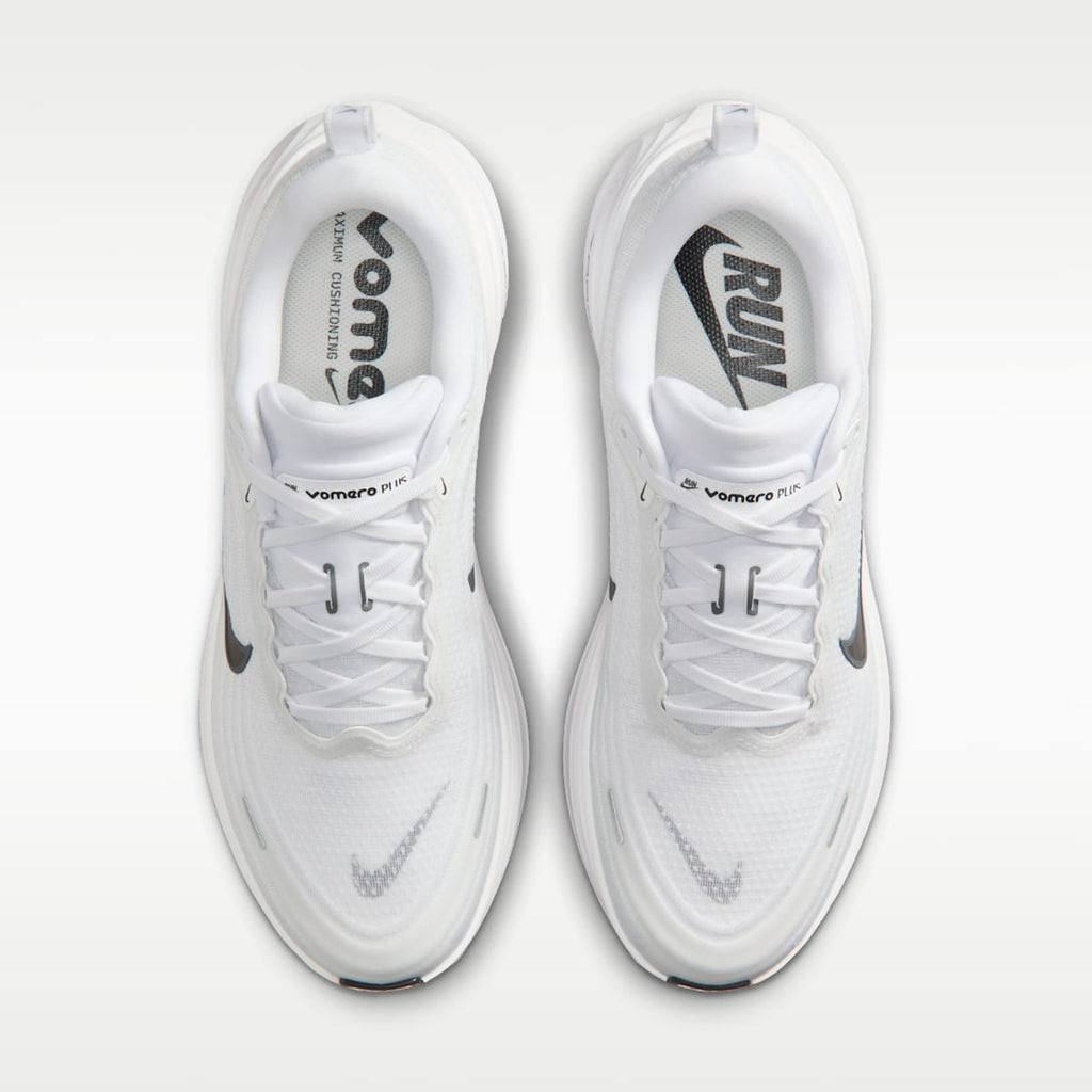 Nike Vomero Plus Men's Road Running Shoes - White/Dark Smoke Grey/Metallic Dark Grey/Black - Image 4