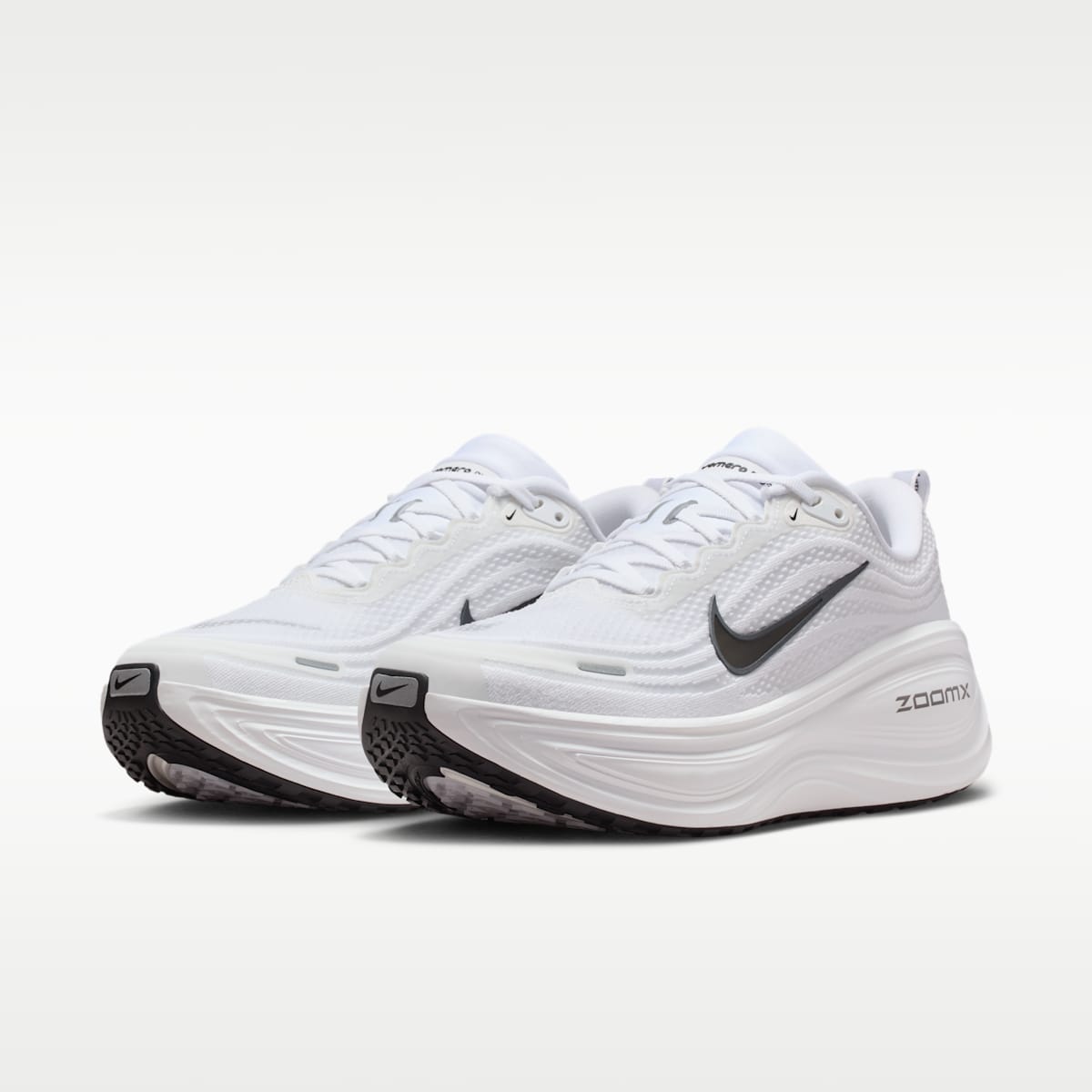 Nike Vomero Plus Men's Road Running Shoes - White/Dark Smoke Grey/Metallic Dark Grey/Black - Image 5
