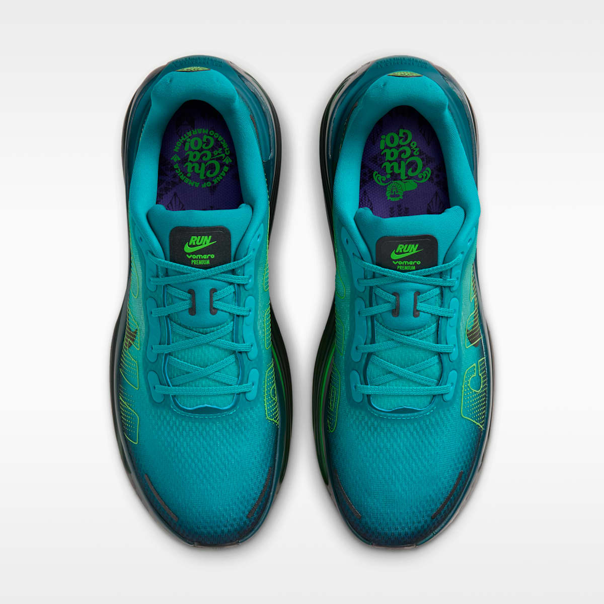 Nike Vomero Premium Men's Road Running Shoes - Energy/Arctic Green/Deep Teal/Green Strike - Image 4