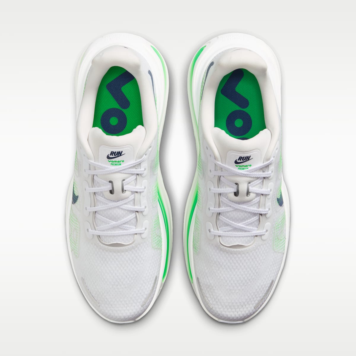 Nike Vomero Premium Men's Road Running Shoes - White/Green Spark/Summit White/Midnight Navy - Image 4