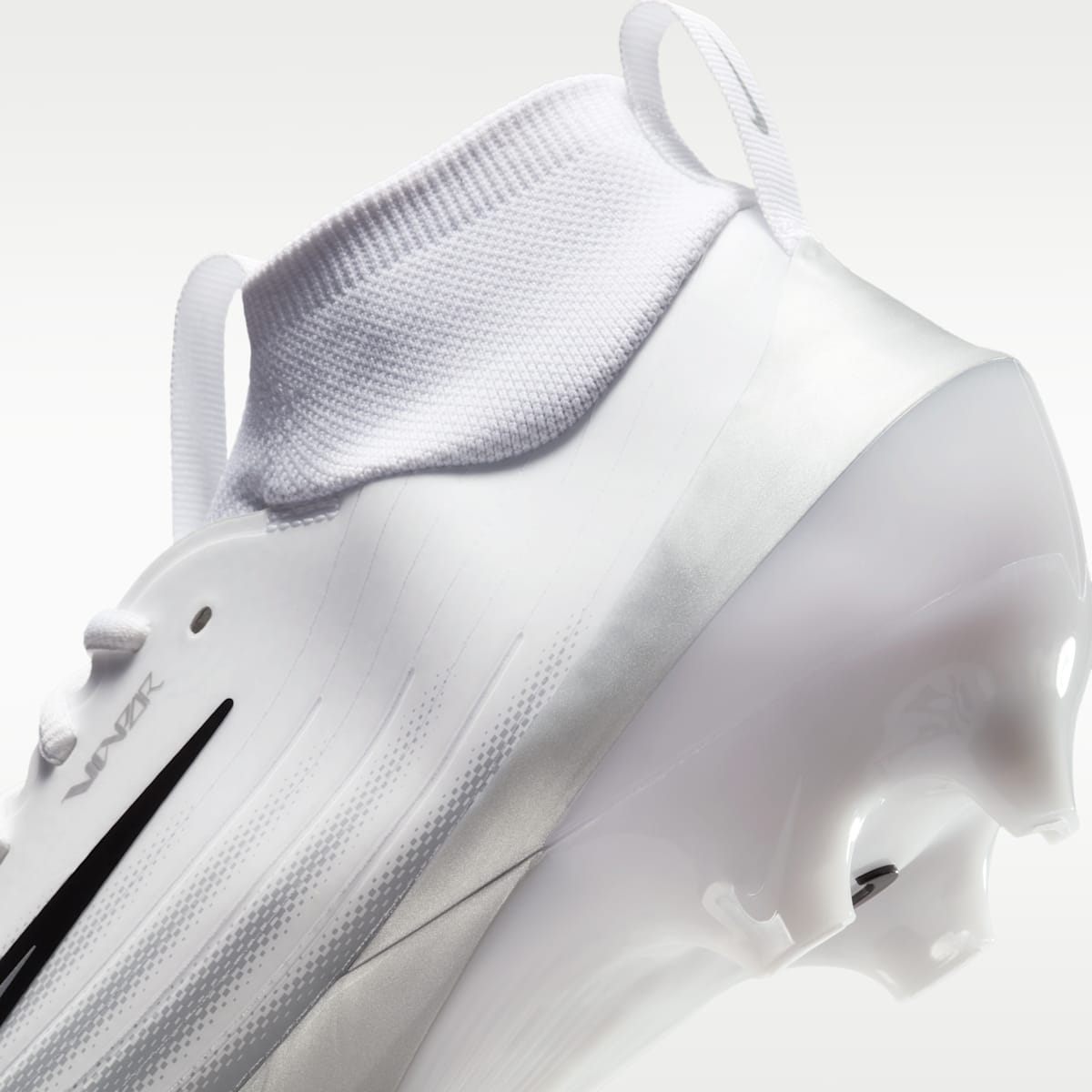 Nike Vapor Pro 1 Football Cleats - White/Black/Summit White/Metallic Silver - Image 9