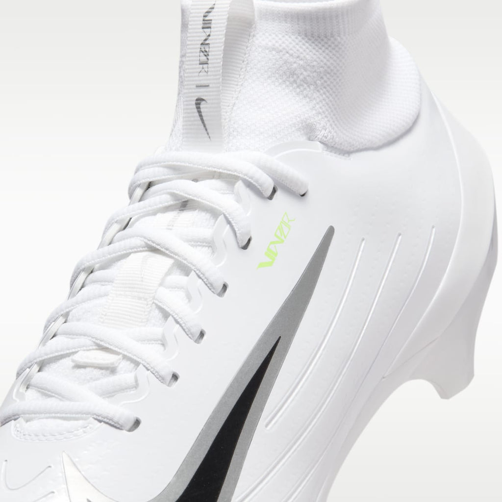 Nike Vapor Pro 1 Football Cleats - White/Volt Ice/Metallic Silver - Image 8