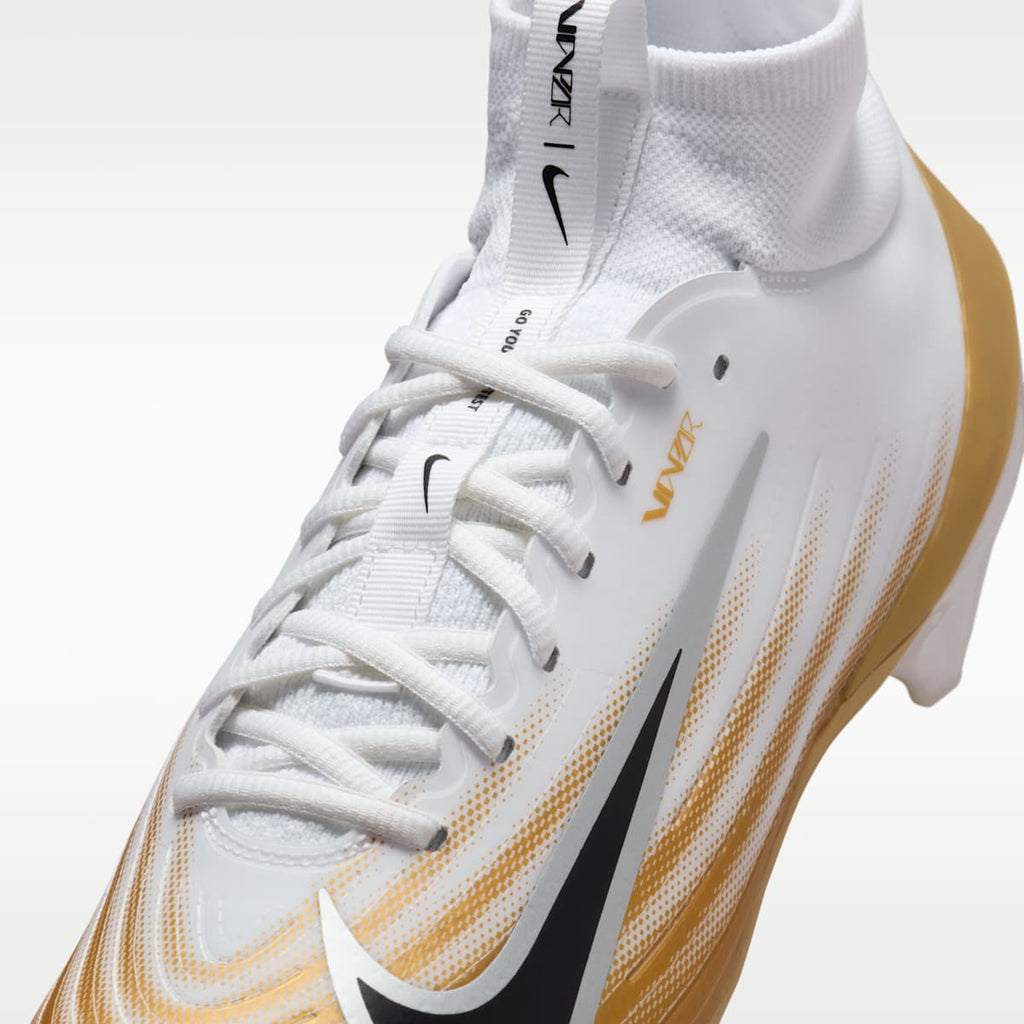 Women's Nike Vapor Pro 1 Football Cleats - White/Metallic Gold/Black
