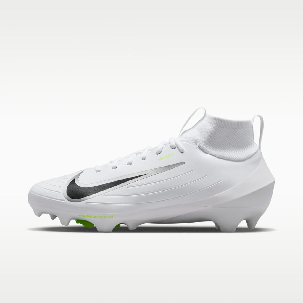 Nike Vapor Pro 1 Football Cleats - White/Volt Ice/Metallic Silver - Image 1