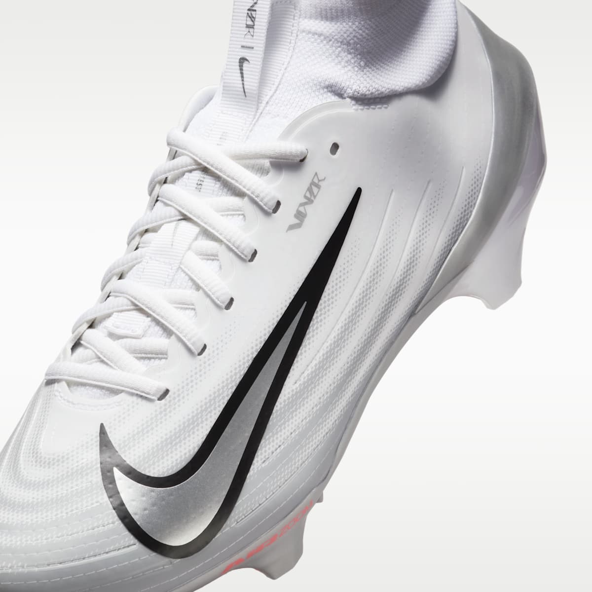 Nike Vapor Pro 1 Football Cleats - White/Black/Summit White/Metallic Silver - Image 8