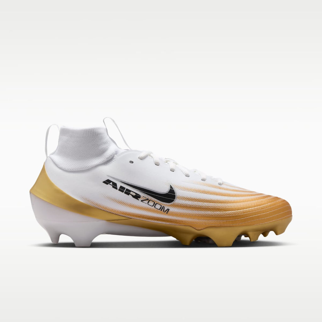 Nike Vapor Pro 1 Football Cleats - White/Metallic Gold/Black - Image 3