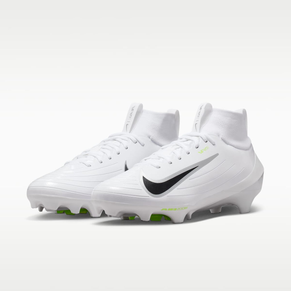 Nike Vapor Pro 1 Football Cleats - White/Volt Ice/Metallic Silver - Image 5