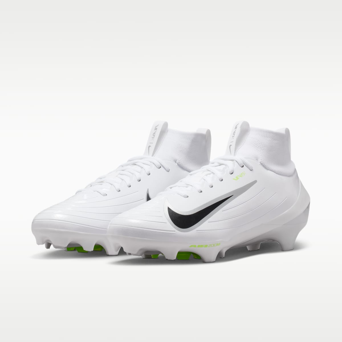 Nike Vapor Pro 1 Football Cleats - White/Volt Ice/Metallic Silver - Image 5