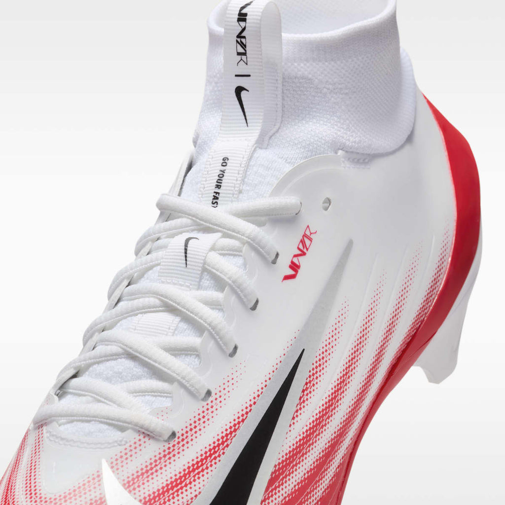 Nike Vapor Pro 1 Football Cleats - White/University Red/Black - Image 8