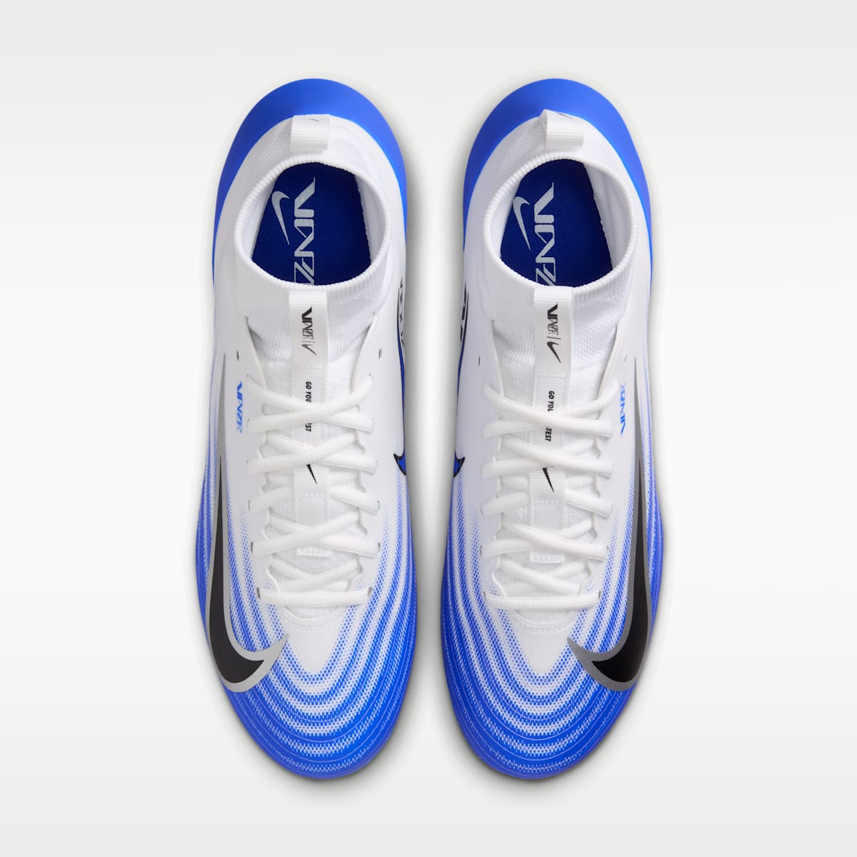 Nike Vapor Pro 1 Football Cleats - White/Racer Blue/Black - Image 4