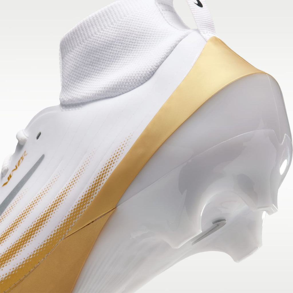 Nike Vapor Pro 1 Football Cleats - White/Metallic Gold/Black - Image 9