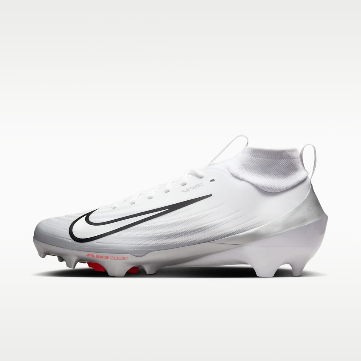 Nike Vapor Pro 1 Football Cleats - White/Black/Summit White/Metallic Silver - Image 1