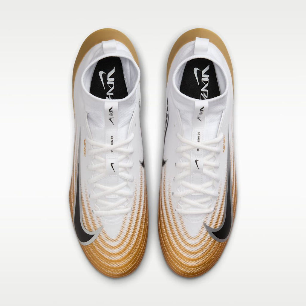 Nike Vapor Pro 1 Football Cleats - White/Metallic Gold/Black - Image 4