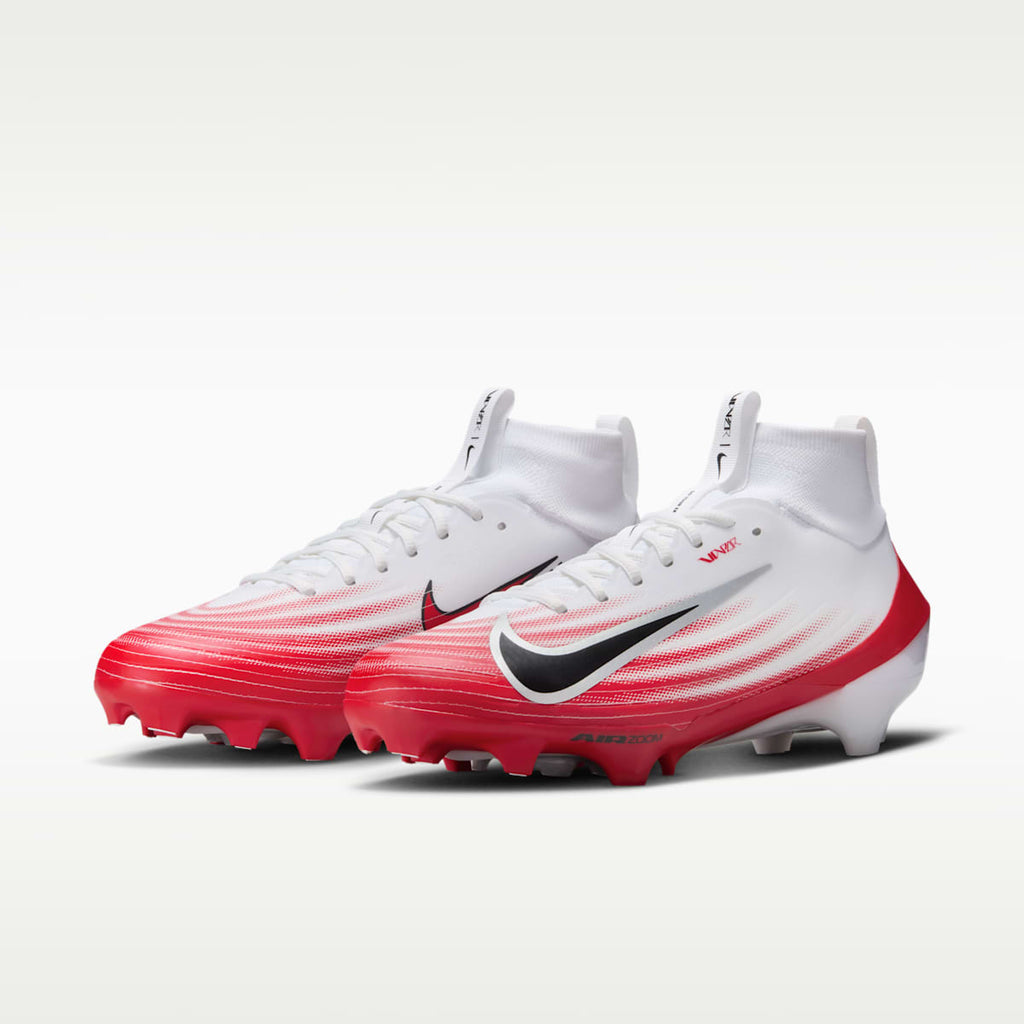Nike Vapor Pro 1 Football Cleats - White/University Red/Black - Image 5