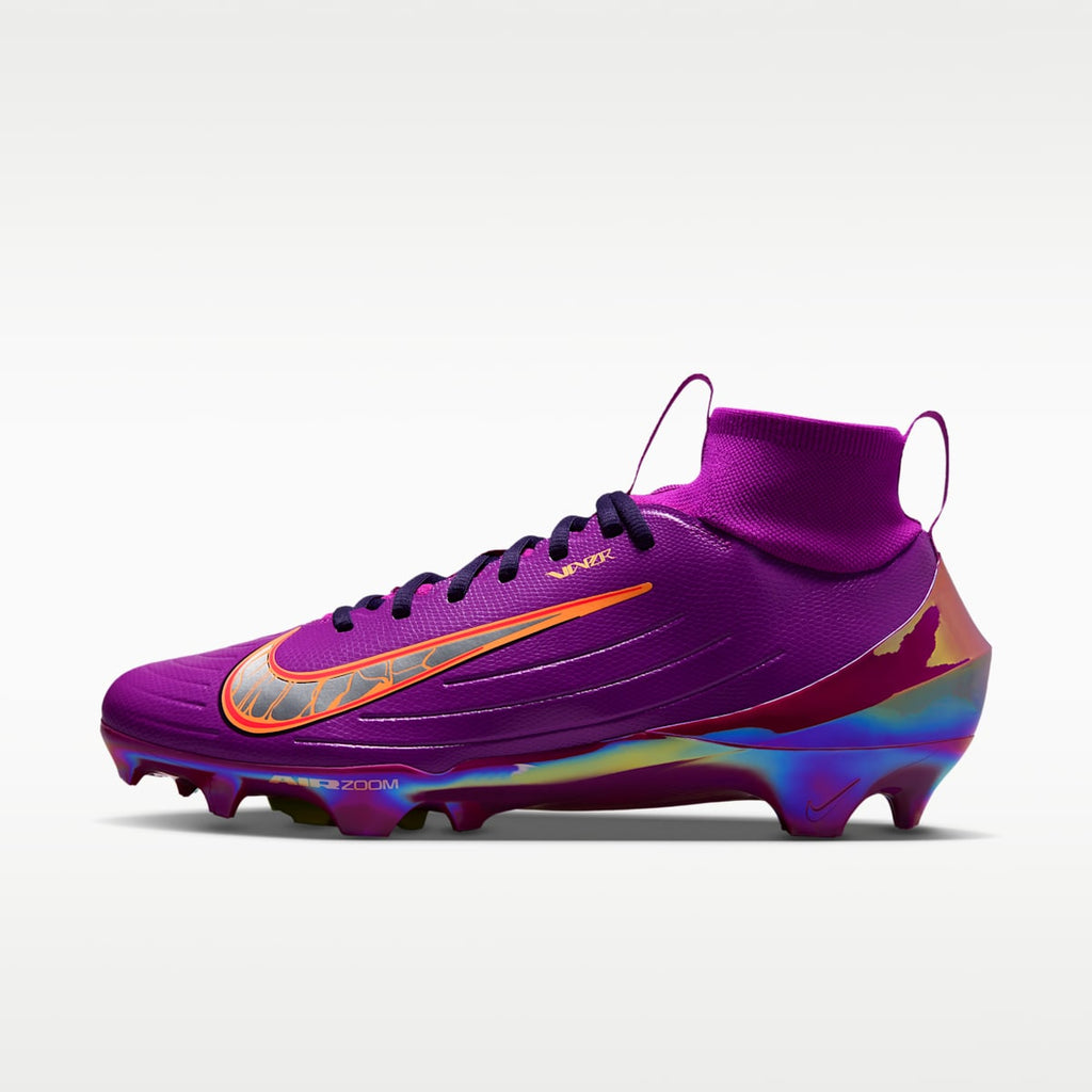 Nike Vapor Pro "CeeDee Lamb" Football Cleats - Vivid Purple/Orange Pulse/Tangerine Tint/Metallic Silver - Image 1