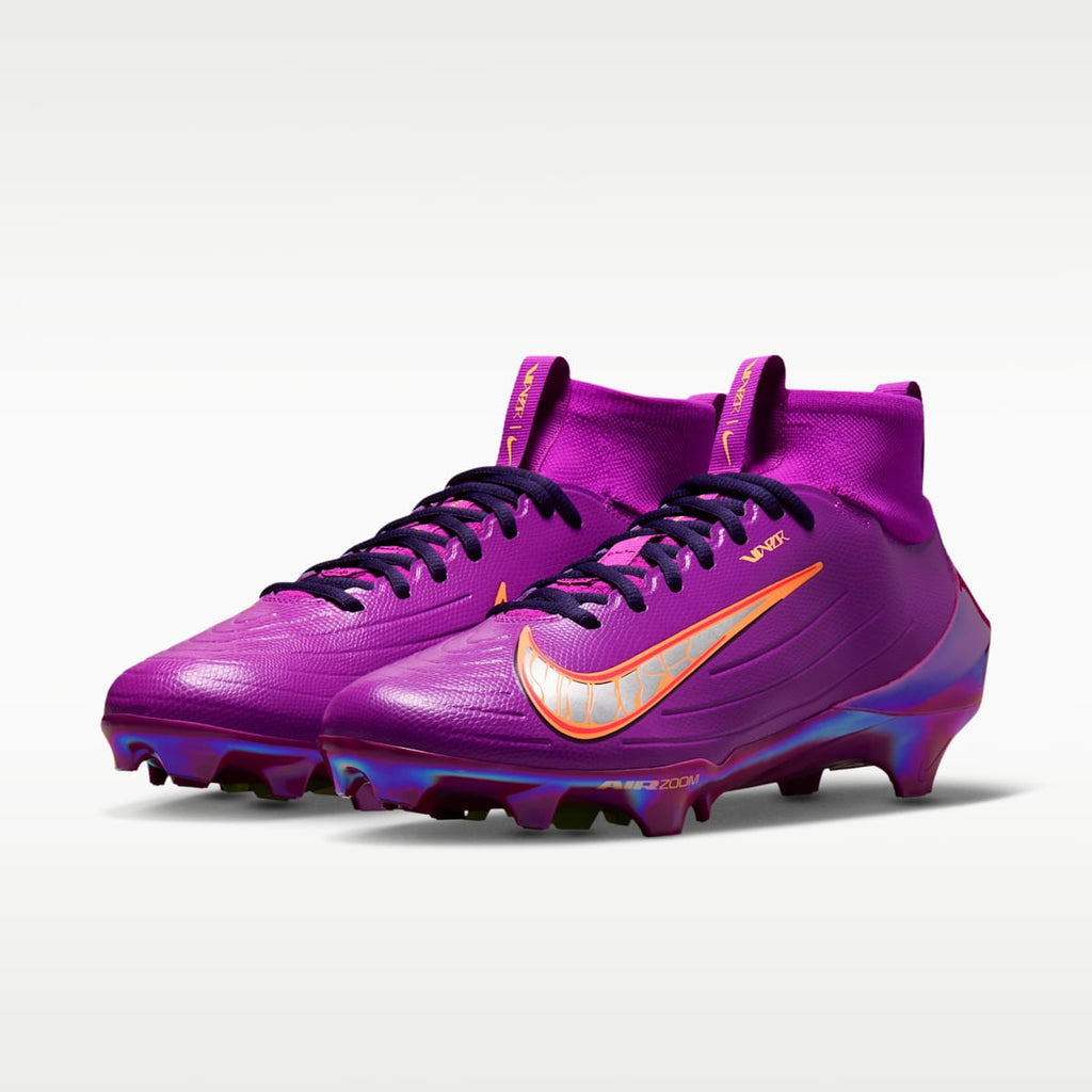 Nike Vapor Pro "CeeDee Lamb" Football Cleats - Vivid Purple/Orange Pulse/Tangerine Tint/Metallic Silver - Image 5