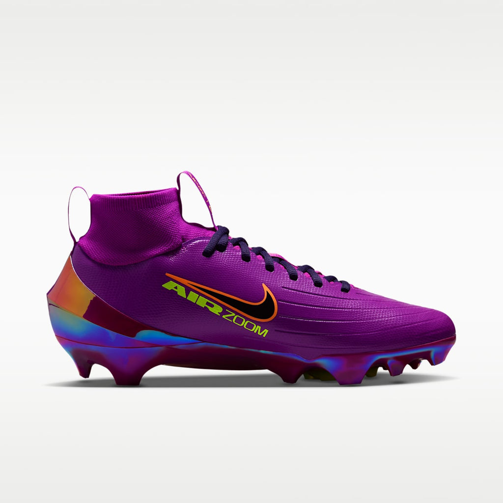 Nike Vapor Pro "CeeDee Lamb" Football Cleats - Vivid Purple/Orange Pulse/Tangerine Tint/Metallic Silver - Image 3