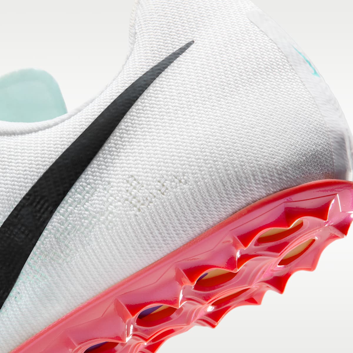 Women's Nike Zoom Ja Fly 4 Track & Field Sprinting Spikes - White/Bright Crimson/Hyper Violet/Obsidian