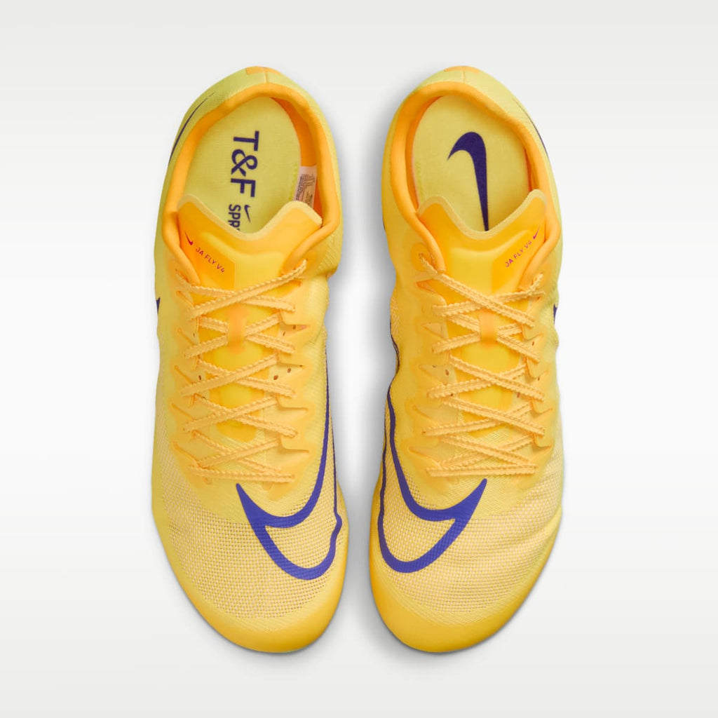 Nike Zoom Ja Fly 4 Track & Field Sprinting Spikes - Citron Pulse/Volt Ice/University Gold/Indigo Burst - Image 4