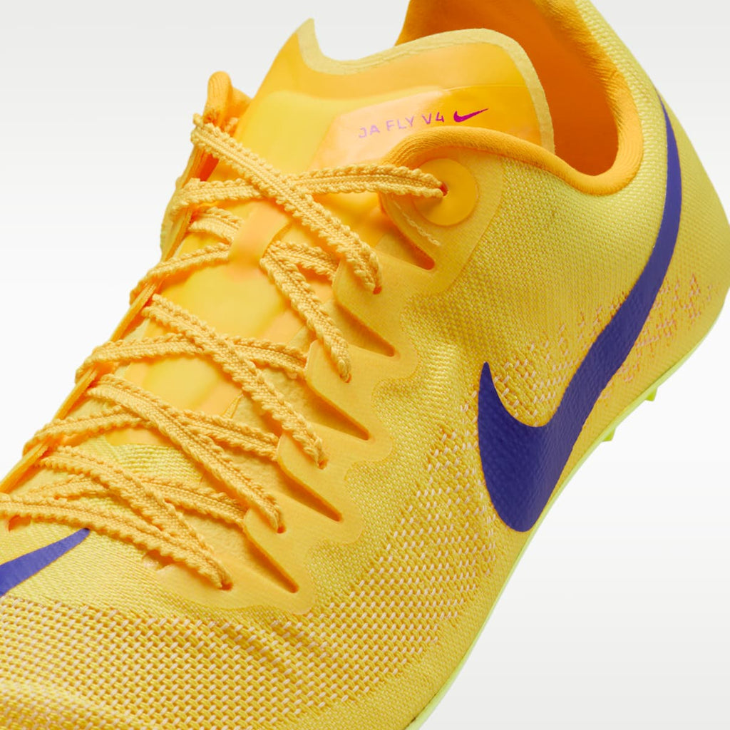 Women's Nike Zoom Ja Fly 4 Track & Field Sprinting Spikes - Citron Pulse/Volt Ice/University Gold/Indigo Burst