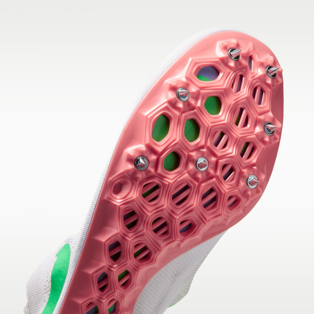 Nike Zoom Ja Fly 4 Track & Field Sprinting Spikes - Summit White/Aluminum/Atomic Pink/Electro Green - Image 7