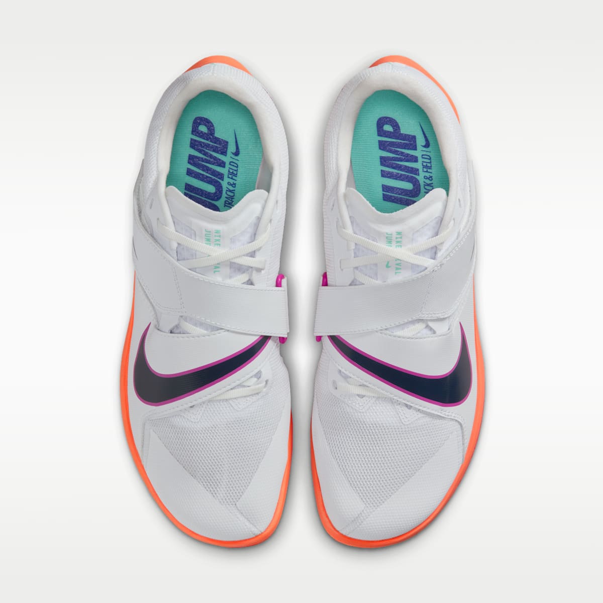 Women's Nike Zoom Rival Jump Track & Field Jumping Spikes - White/Hyper Turquoise/Bright Crimson/Obsidian