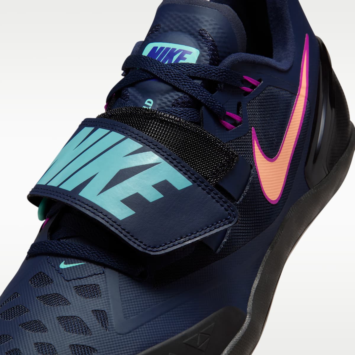 Nike Zoom Rotational 6 Track & Field Throwing Shoes - Obsidian/Hyper Violet/Hyper Turquoise/Orange Pulse - Image 7