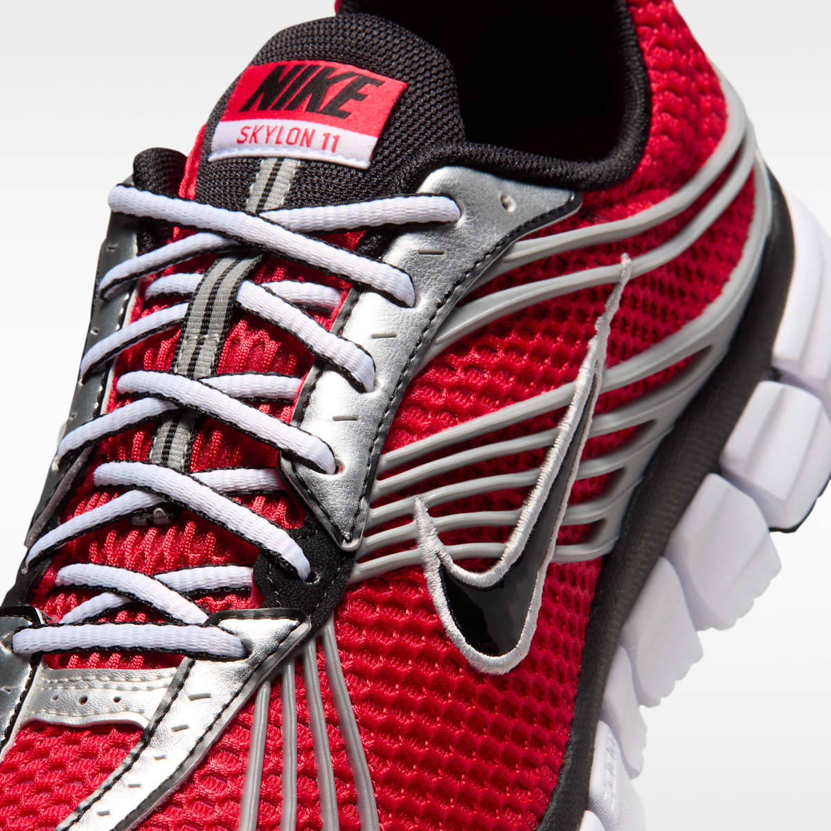 Nike Zoom Skylon 11 Men's Shoes - University Red/Metallic Silver/White/Black - Image 7