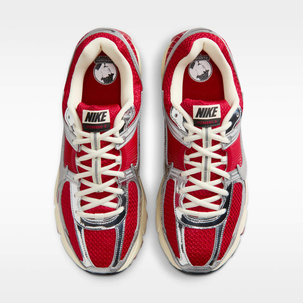 Nike Zoom Vomero 5 Men's Shoes - Gym Red/Metallic Silver/Coconut Milk/Chrome - Image 4