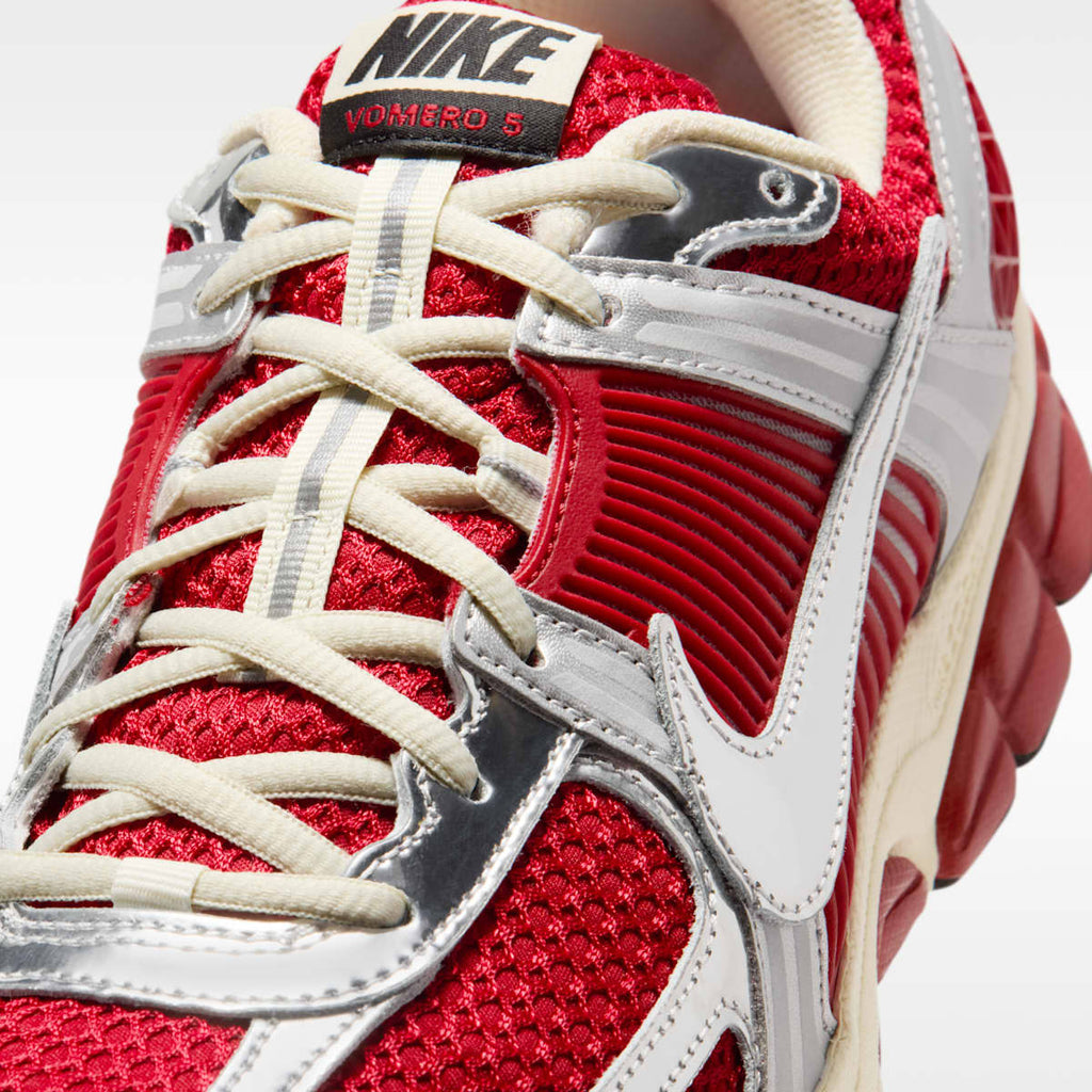 Nike Zoom Vomero 5 Men's Shoes - Gym Red/Metallic Silver/Coconut Milk/Chrome - Image 7