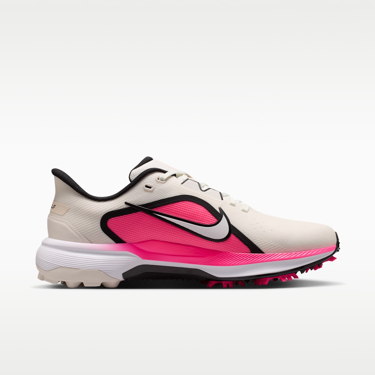 Nike Pegasus 1 G Golf Shoes - Sail/Hyper Pink/Black - Image 3