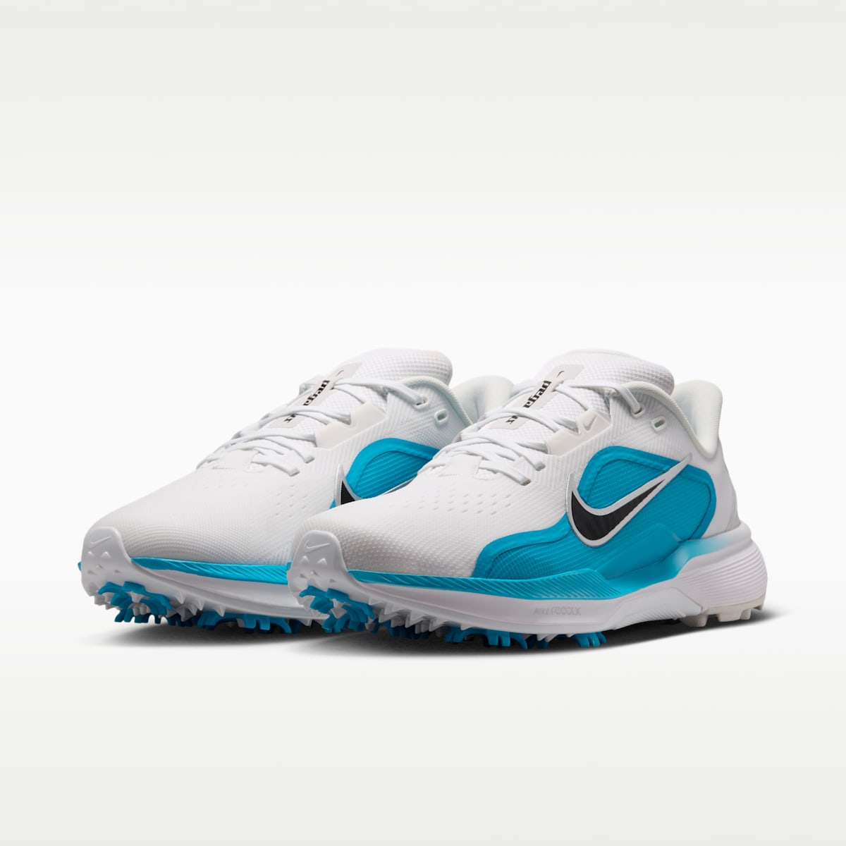 Women's Nike Pegasus 1 G Golf Shoes - White/Light Current Blue/Black