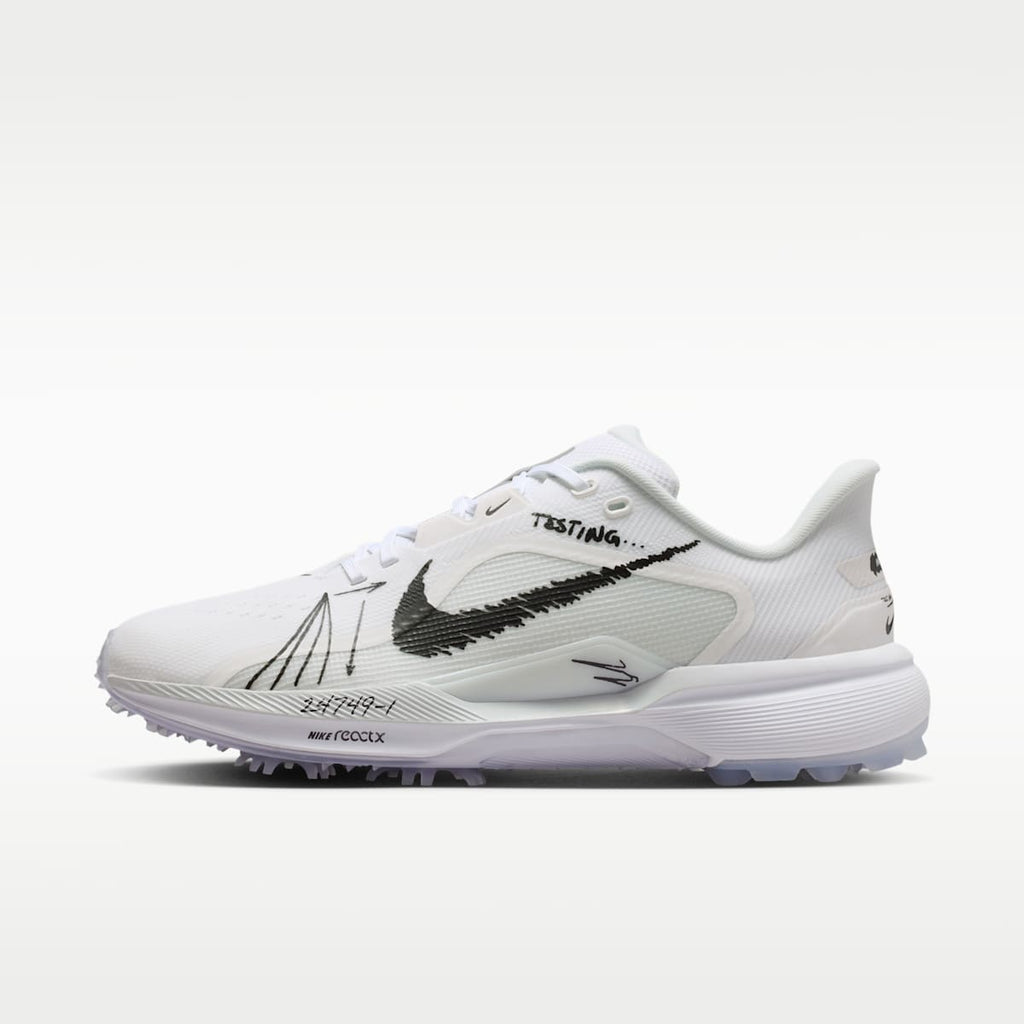 Nike Pegasus 1 Golf Shoes - White/Summit White/Metallic Silver/Black - Image 1