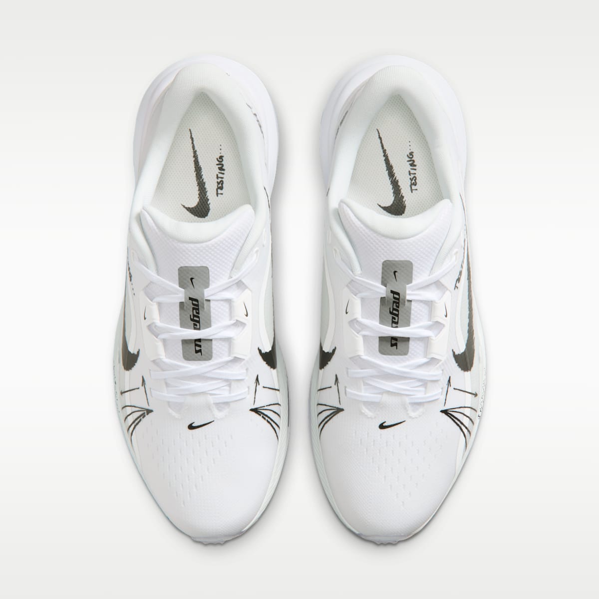 Nike Pegasus 1 Golf Shoes - White/Summit White/Metallic Silver/Black - Image 4