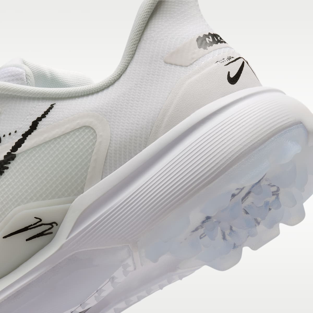 Women's Nike Pegasus 1 Golf Shoes - White/Summit White/Metallic Silver/Black