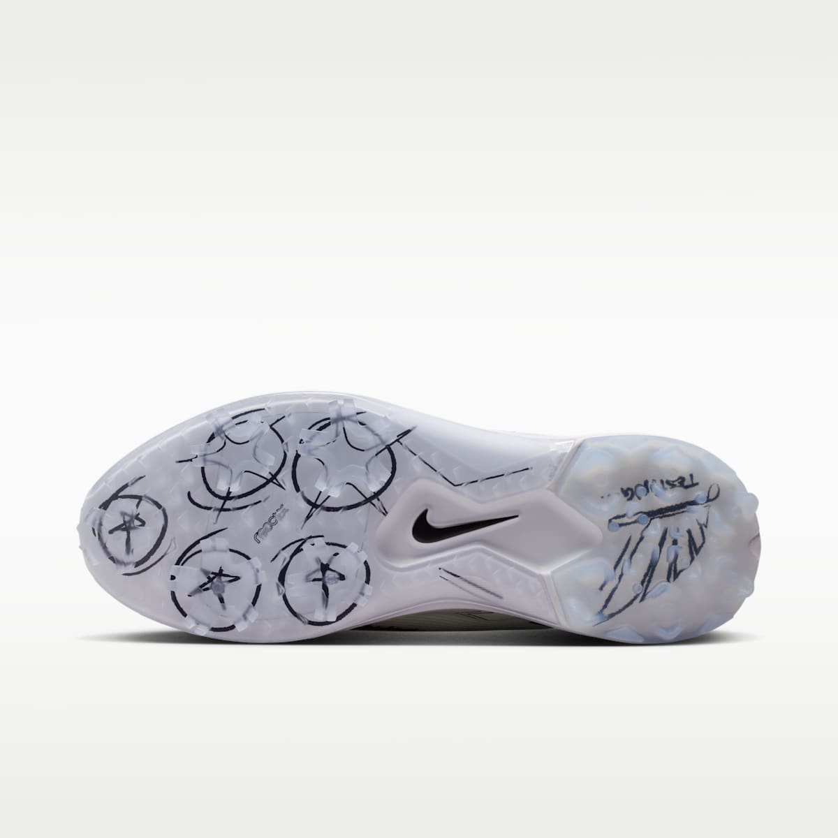 Women's Nike Pegasus 1 Golf Shoes - White/Summit White/Metallic Silver/Black