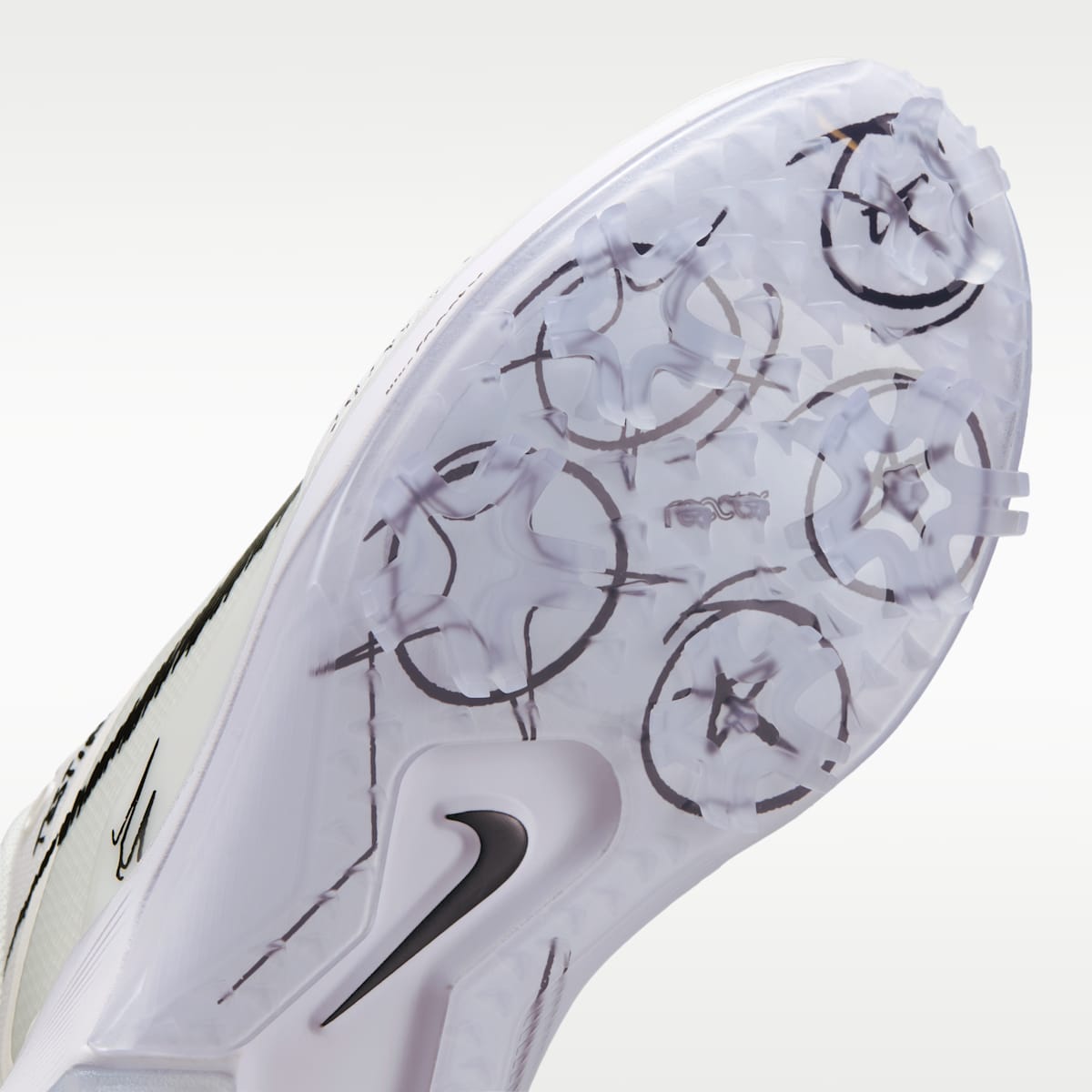 Nike Pegasus 1 Golf Shoes - White/Summit White/Metallic Silver/Black - Image 7