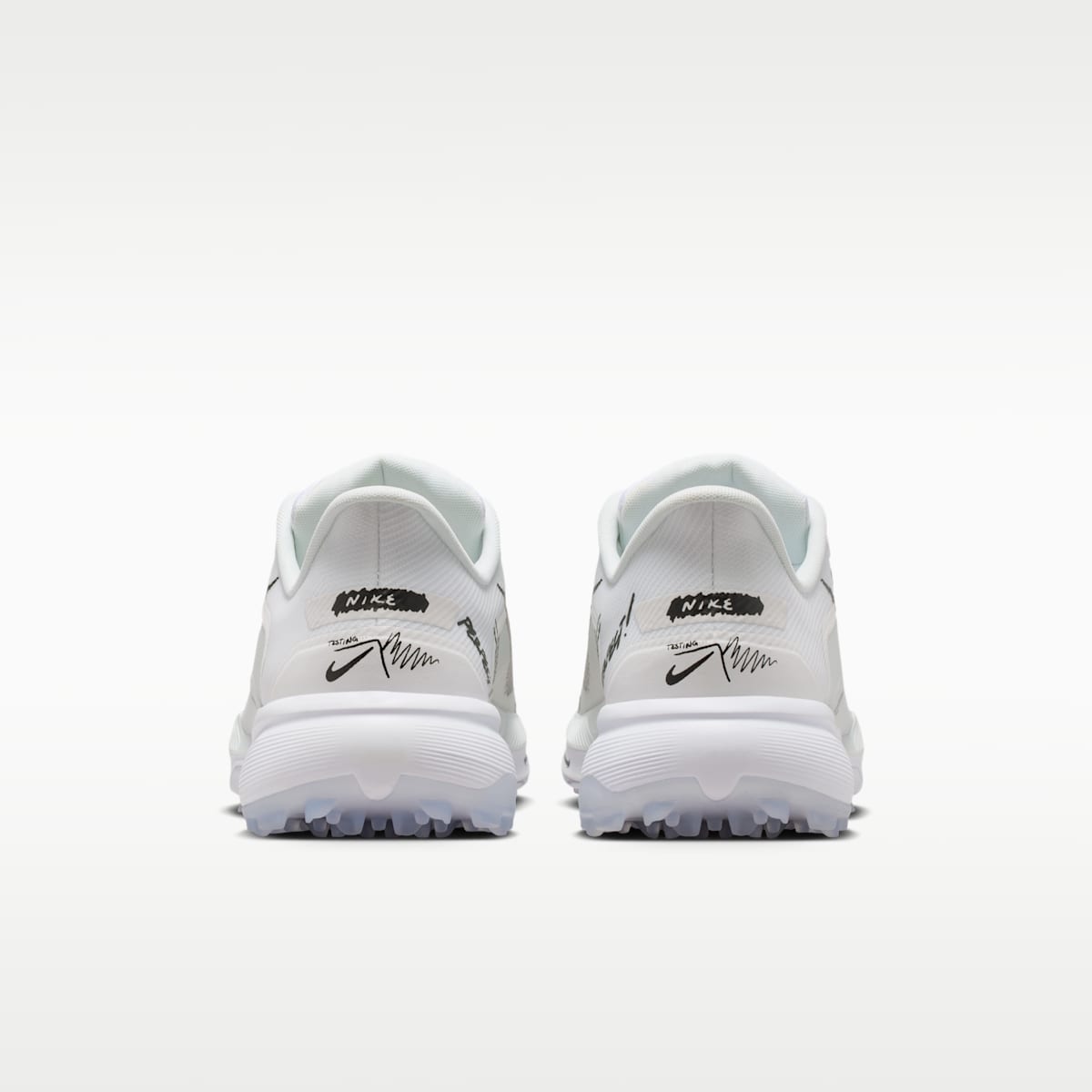 Women's Nike Pegasus 1 Golf Shoes - White/Summit White/Metallic Silver/Black