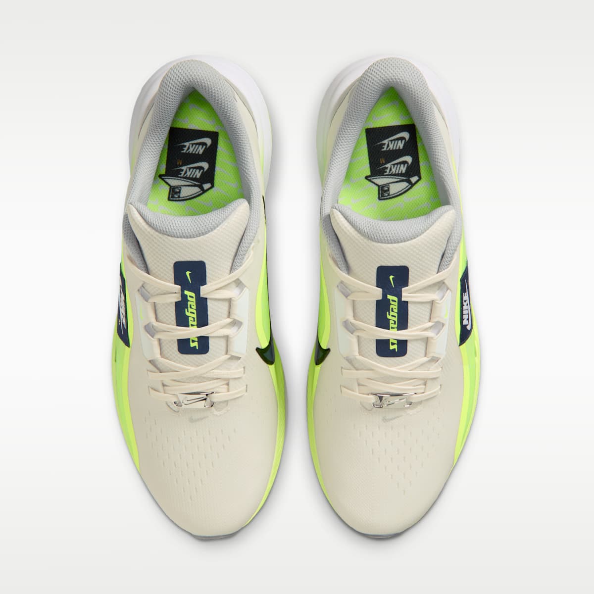 Nike Pegasus 1 G Golf Shoes - Phantom/Volt Ice/Midnight Navy - Image 4