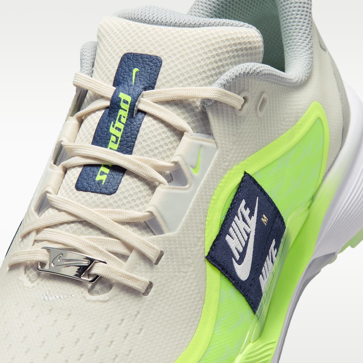 Women's Nike Pegasus 1 G Golf Shoes - Phantom/Volt Ice/Midnight Navy