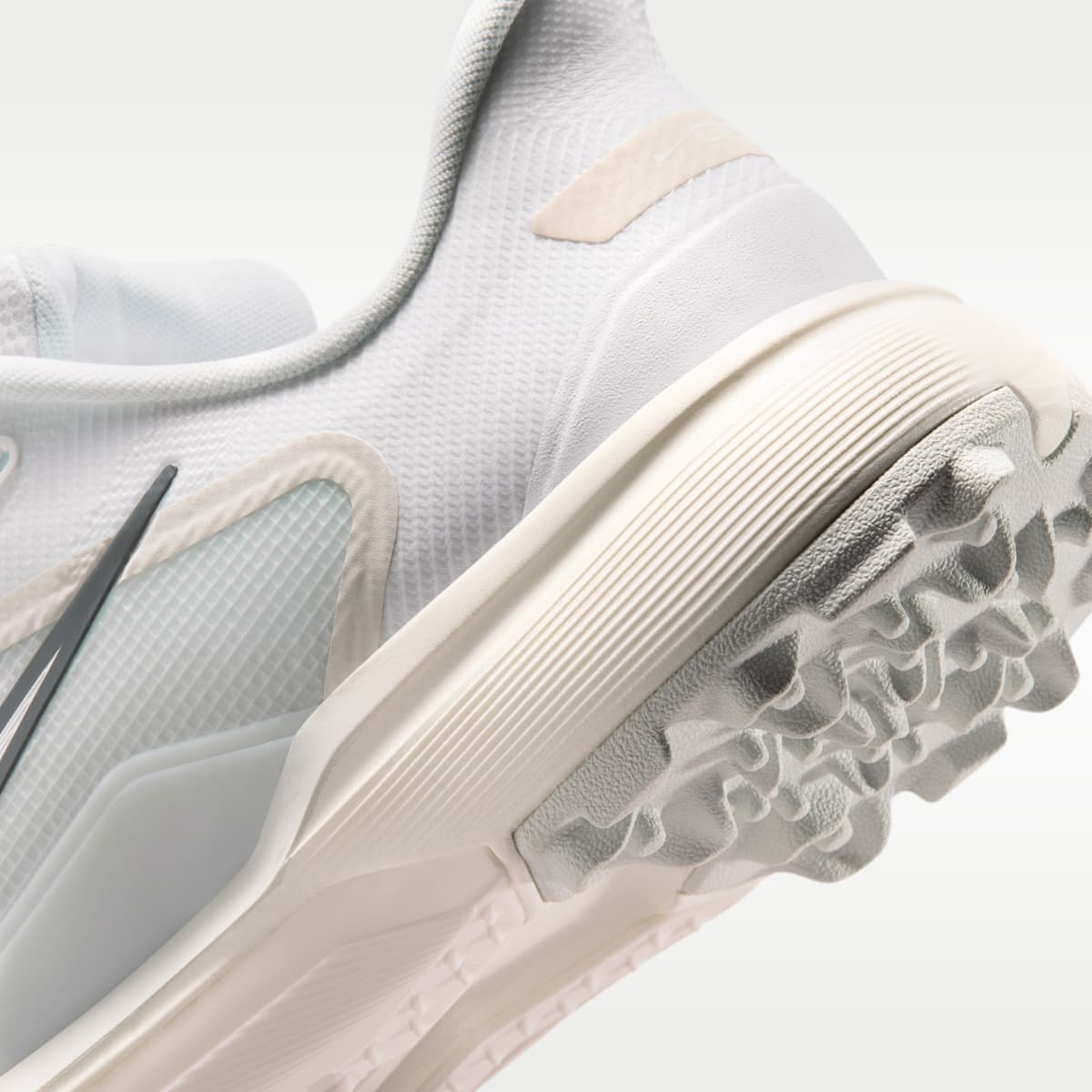 Nike Pegasus 1 G Golf Shoes (Wide) - White/Sail/White - Image 9