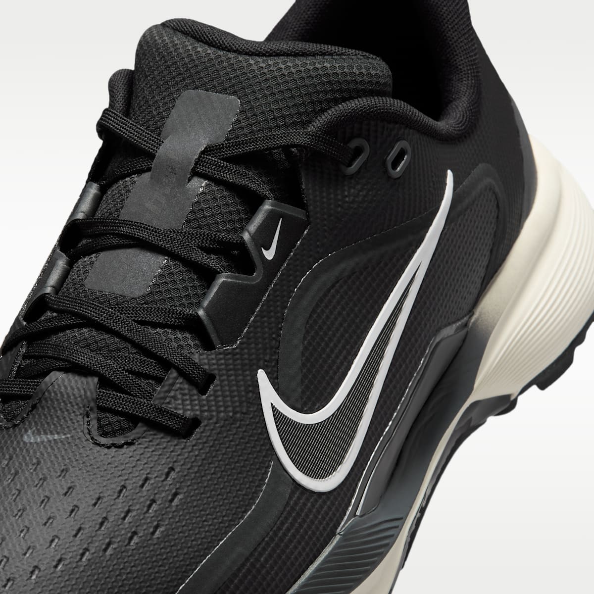 Nike Pegasus 1 G Golf Shoes (Wide) - Black/Sail/White - Image 8