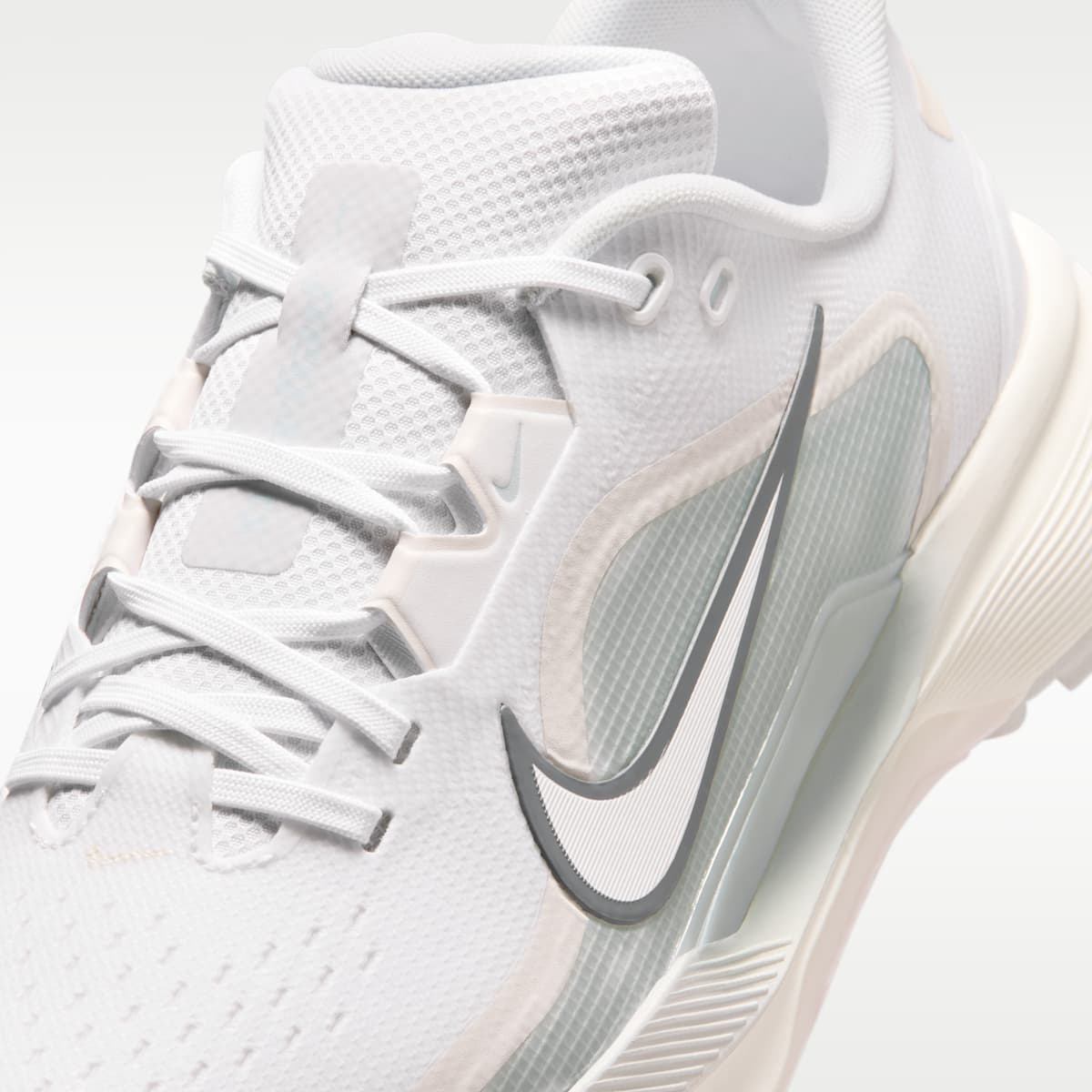 Nike Pegasus 1 G Golf Shoes (Wide) - White/Sail/White - Image 8