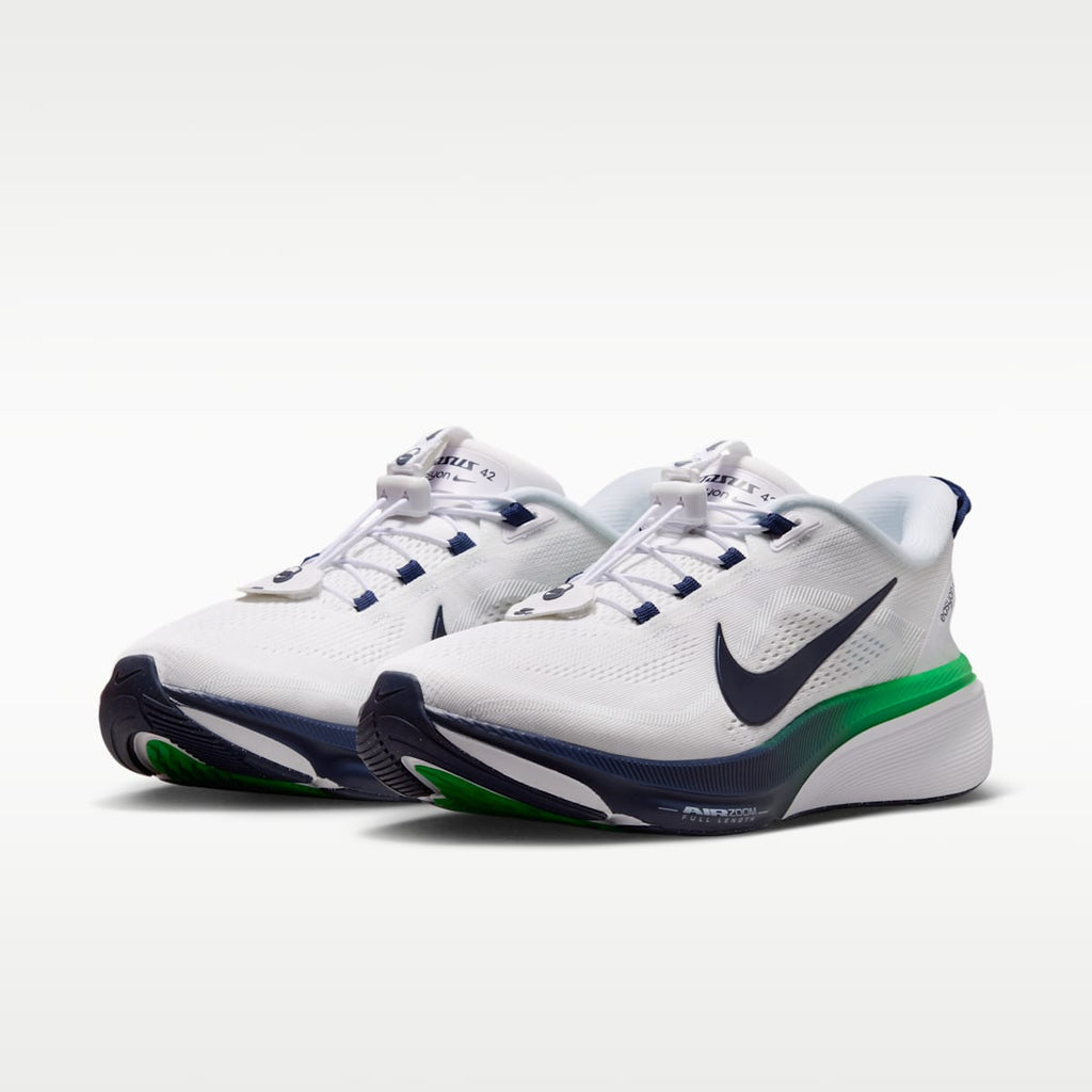 Nike Pegasus 42 EasyOn Men's Road Running Shoes - White/Green Spark/Midnight Navy - Image 5