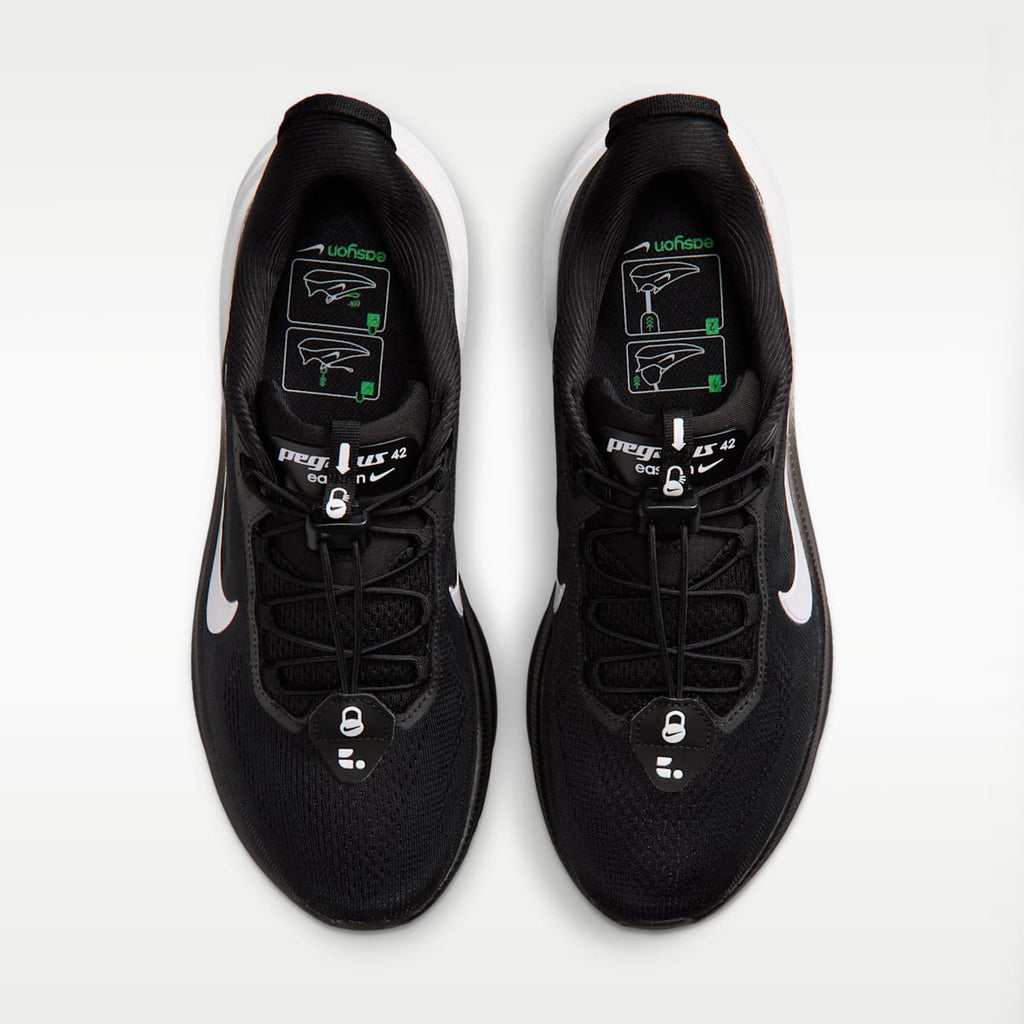 Nike Pegasus 42 EasyOn Men's Road Running Shoes - Black/Dark Smoke Grey/White - Image 4