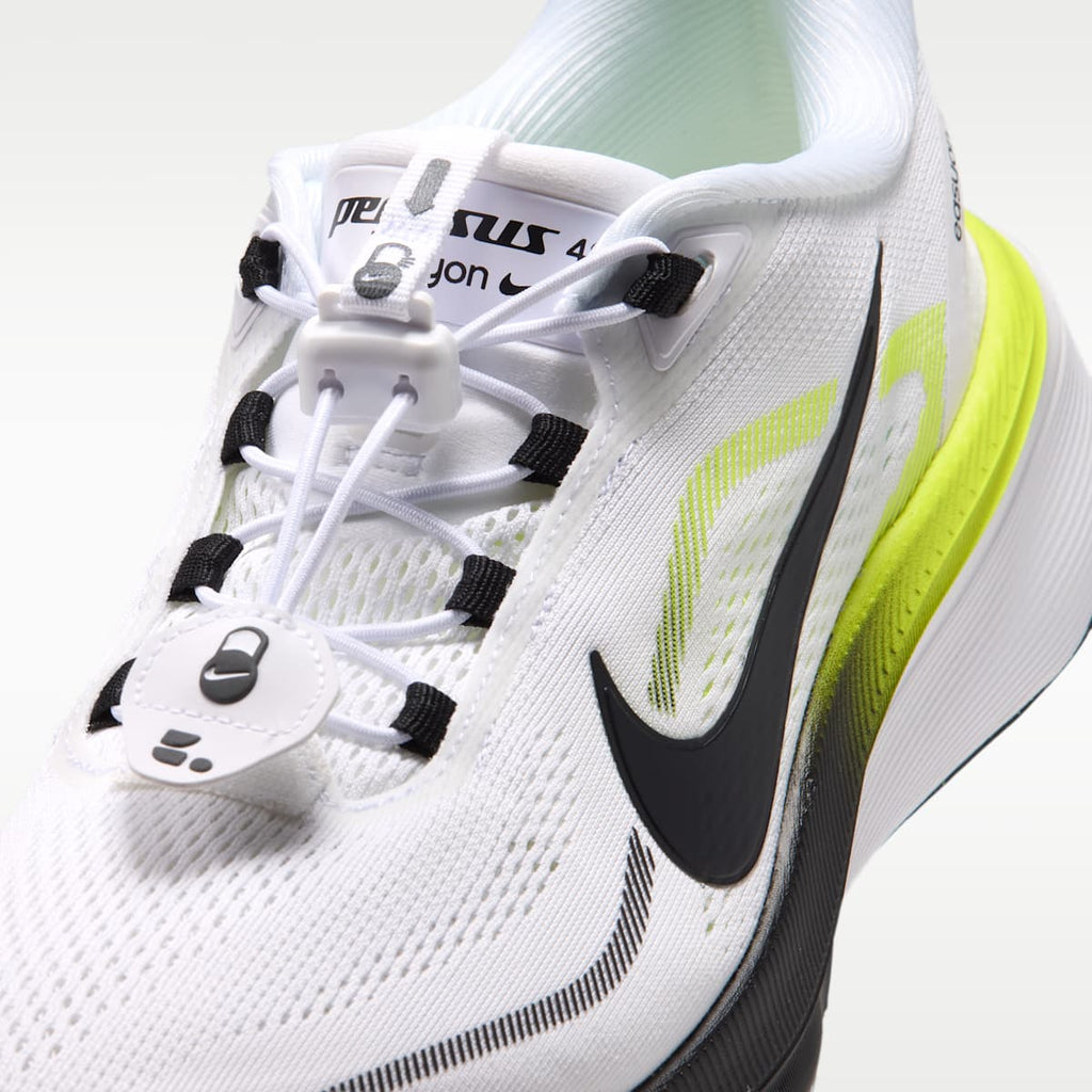 Nike Pegasus 42 EasyOn Men's Road Running Shoes - White/Lemon Venom/Black - Image 7